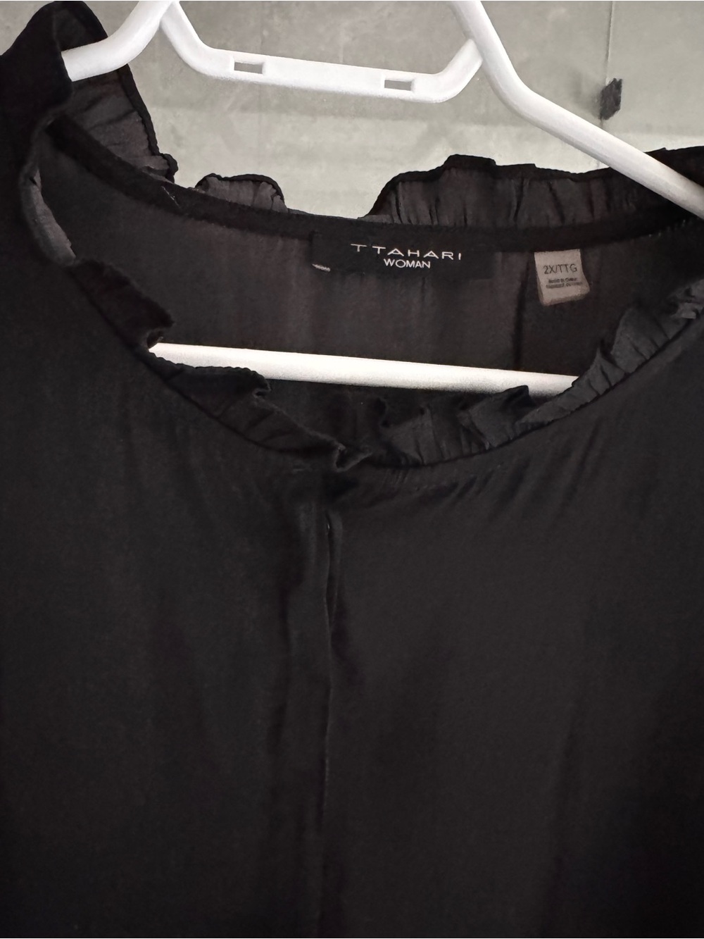Tahari Ruffle Trim Blouse - Picture 2 of 5